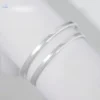 Lắc Tay Đôi Bạc S925 JENSY Vòng Tay Cuff Đơn Giản LTDTL2