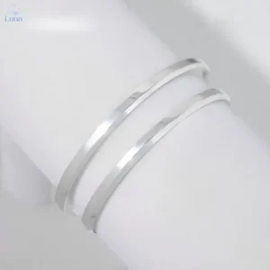 Lắc Tay Đôi Bạc S925 JENSY Vòng Tay Cuff Đơn Giản LTDTL2